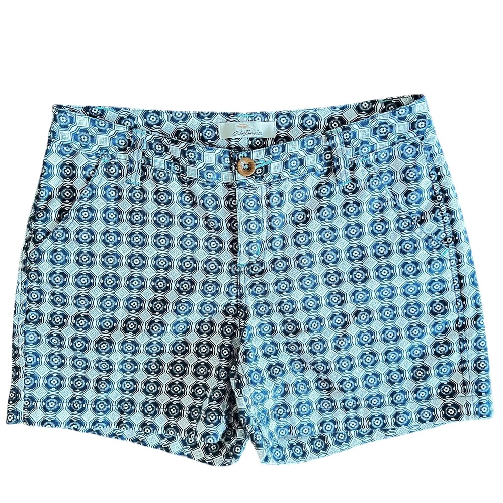 Bob Timberlake Women's Shorts Size‎ 4 Blue Patterned Casual Everyday Wear